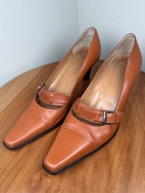 Vintage Y2K Coach Annabelle Buckle Kitten Heel Pumps Leather Women’s Size 9 1/2B